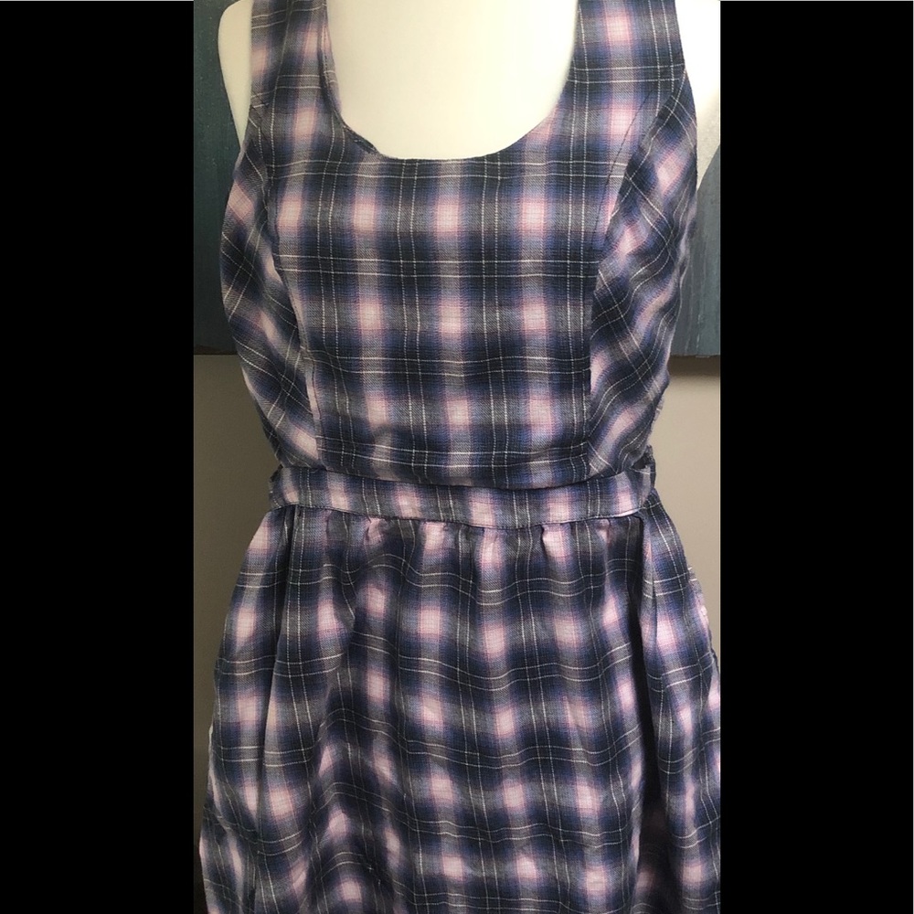Plaid Cut Out Dress